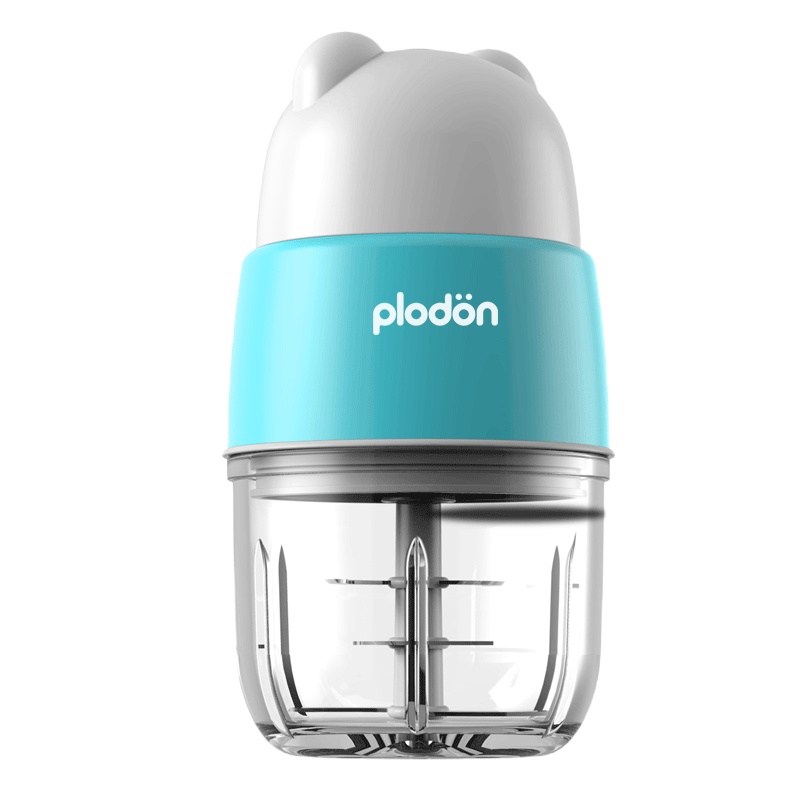 美国浦利顿(PLODON)辅食机婴儿辅食机宝宝迷你绞肉机电动家用多功能料理机双杯套餐HAY-8106浅蓝双