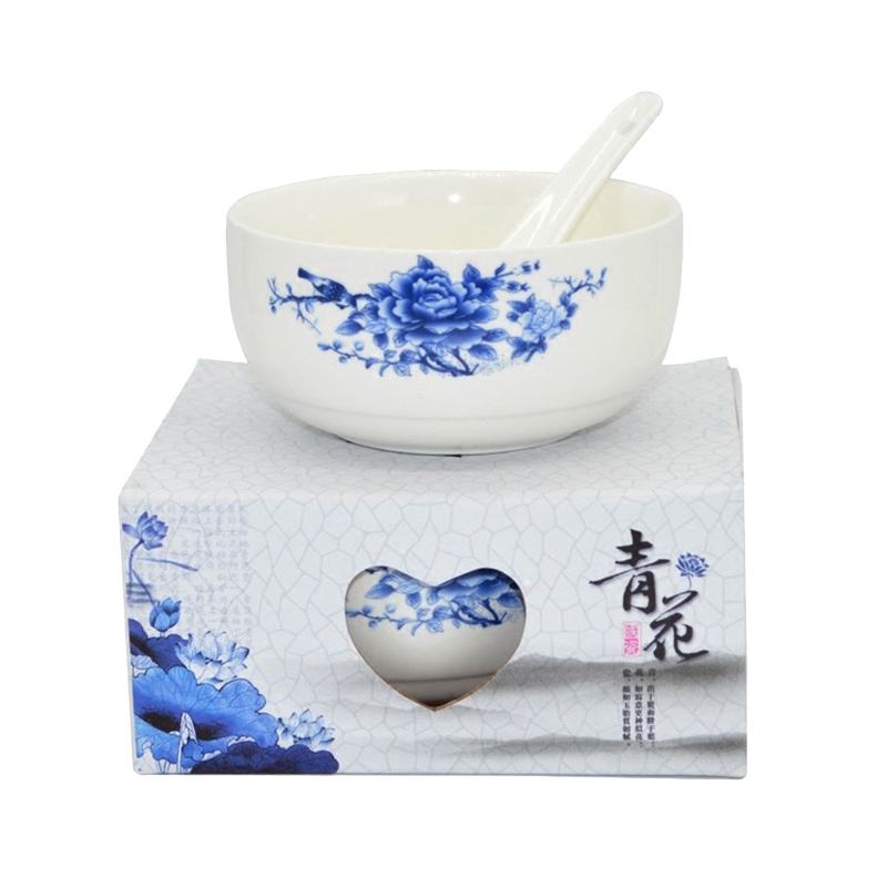 青花瓷碗套装1碗1勺 TC-193 陶瓷单人份 (套)