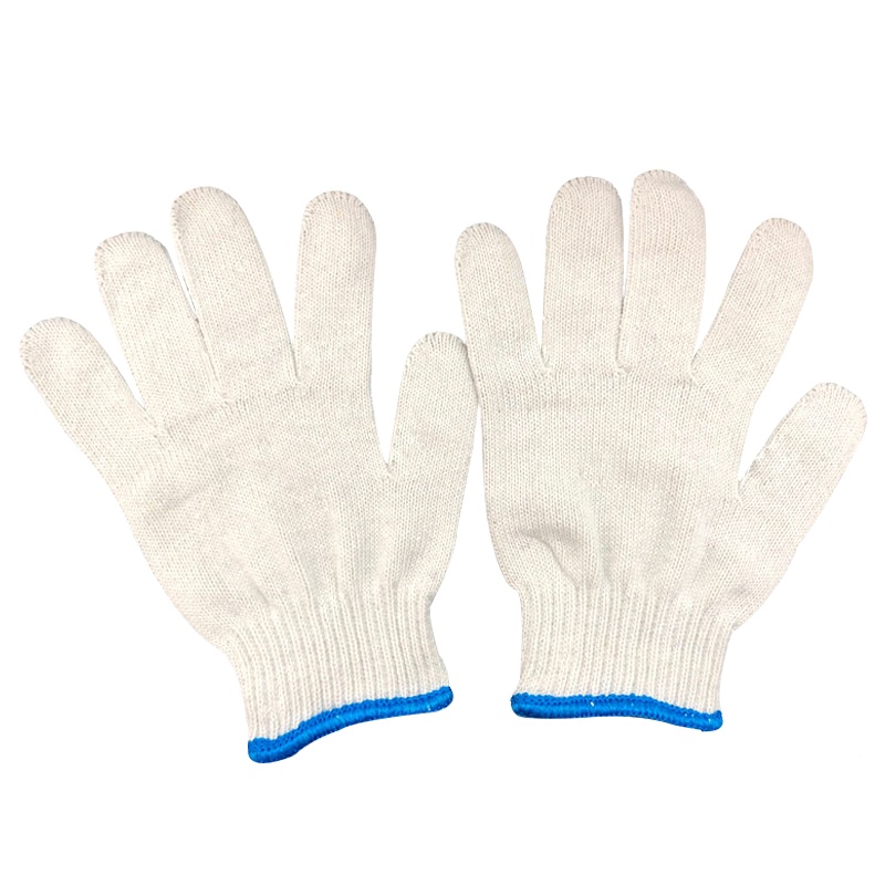 冰禹 SNll-106 劳保手套 棉纱棉线 尼龙耐磨 防护线手套 防滑加厚耐用 灯罩棉耐磨600克 12双装