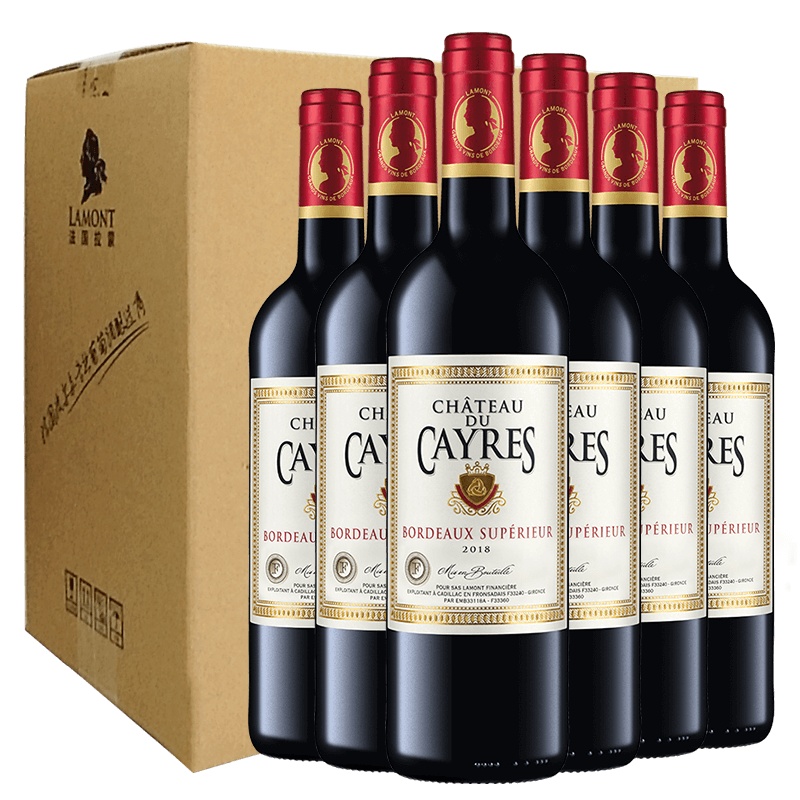 法国波尔多原瓶进口AOC级 帝延堡酒庄干红葡萄酒整箱装750ML*6