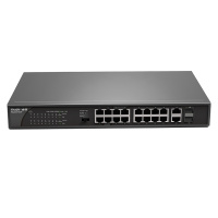 睿易 16口千兆交换机 非网管网线分线器 RG-ES118-P 百兆Poe