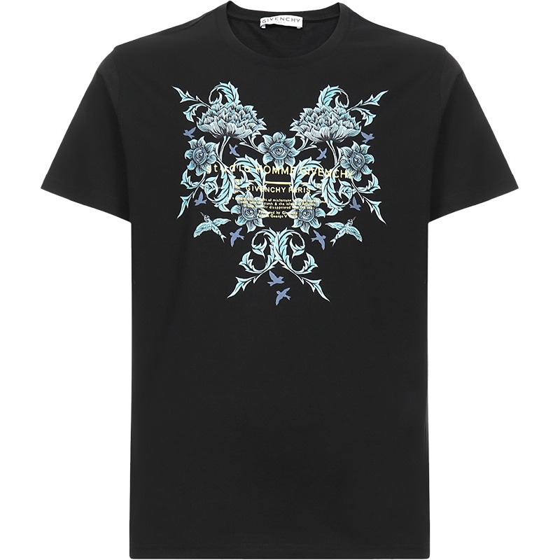 GIVENCHY 纪梵希 男士 棉质圆领短袖T恤 BM70Y23002