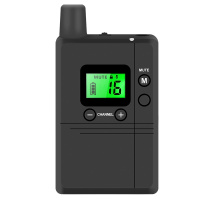 豪艺(HooYe)893T讲解器发射器 多远程会议参观接待同声传译发射器 对讲机 黑色