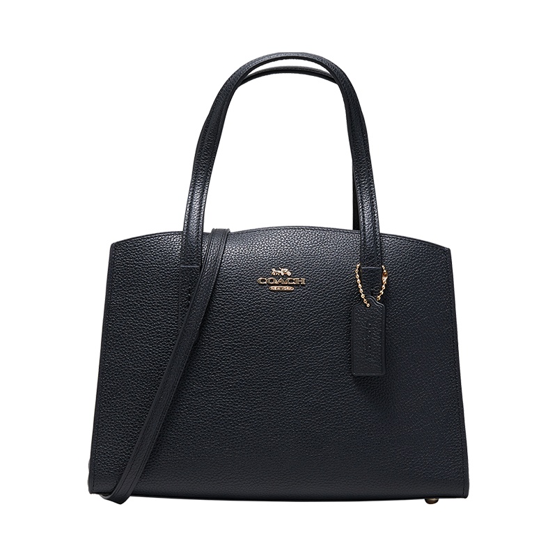 【20春夏新款】COACH/蔻驰 女士CHARLIE28系列黑色牛皮手提包29529
