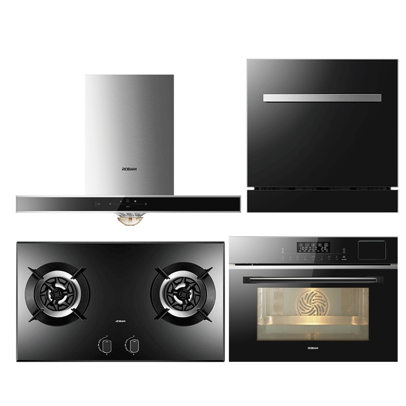 [焕新升级]老板(ROBAM)油烟机灶具蒸烤一体机洗碗机套餐67A5H+57B0T+CQ972X+WB773X厨电套装
