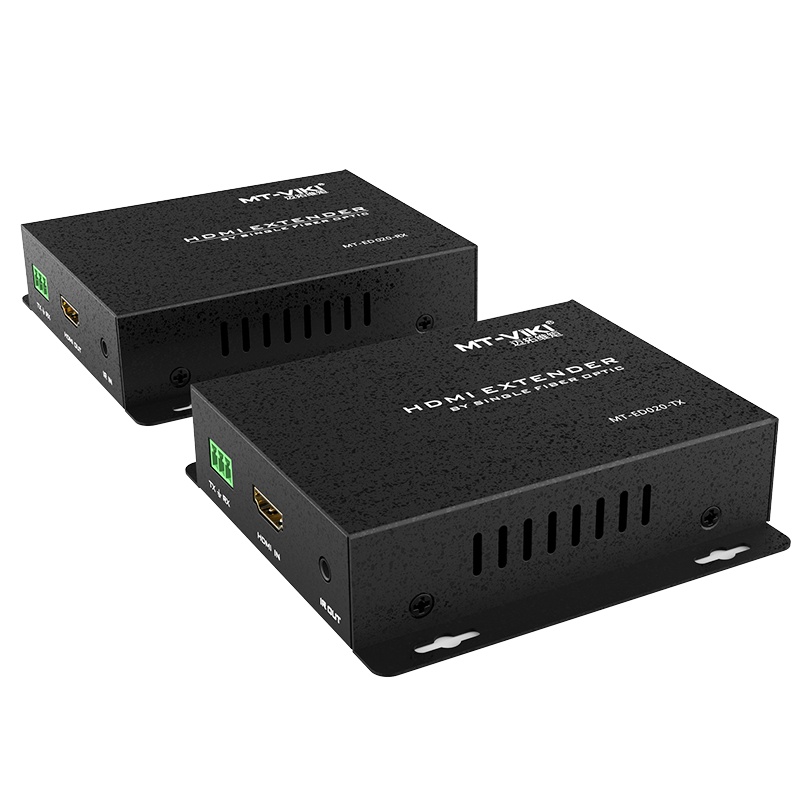 迈拓维矩MT-ED020 光纤转hdmi延长器20km公里光纤网络延伸传输放大器