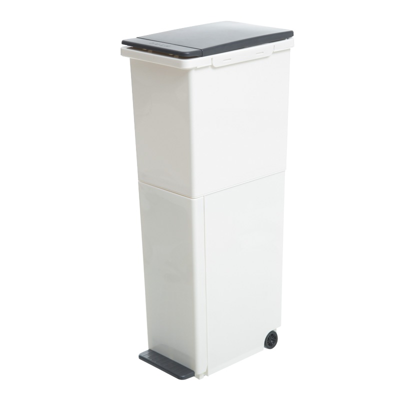 禧天龙塑料家用带盖垃圾袋大号创意分类垃圾桶干湿分离双层拉圾桶