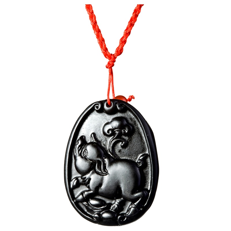 梦克拉Mkela 砭石项链吊坠 十二生肖猪项坠 民族风 其他