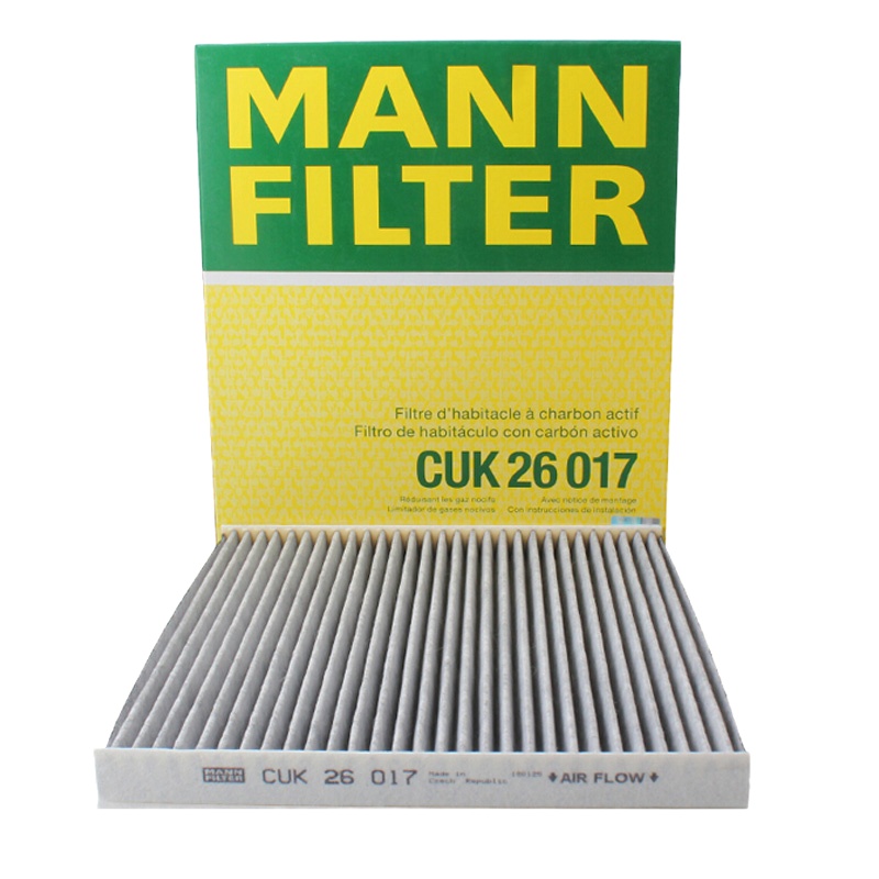 曼牌(MANN)活性炭空调滤CUK26017适配索纳塔八/13-17款胜达/11-15款K5 2.0/2.4