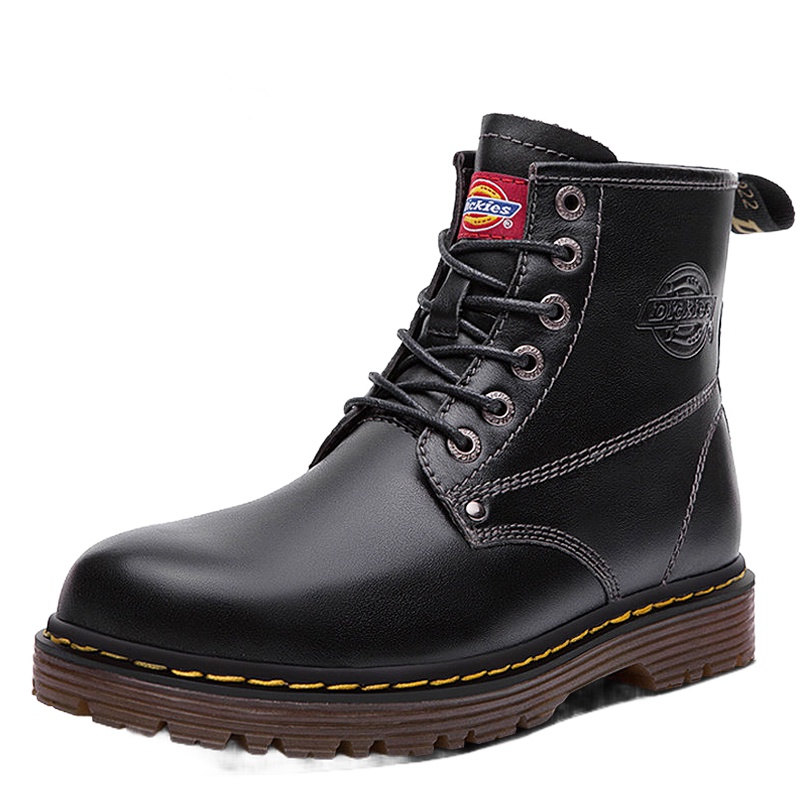 Dickies男鞋冬季情侣短靴高帮男靴韩版工装英伦风真皮靴子马丁靴潮流女靴164M50LXS28