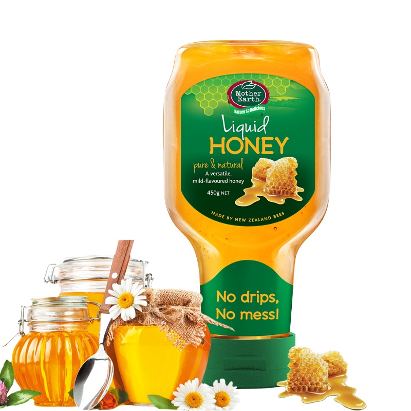 新西兰原装进口Mother Earth妈妈农场百花蜂蜜450g/瓶 多花种天然蜂蜜