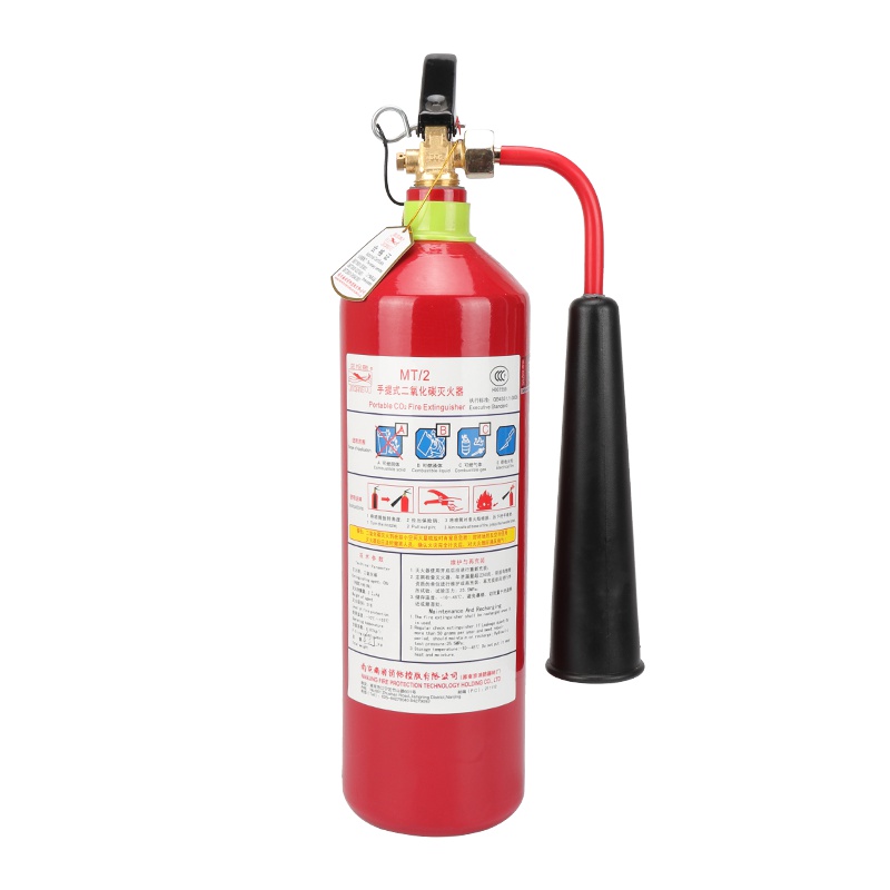 金枪鱼消防认证MT2手提式二氧化碳灭火器2kg办公用机房用实验室图书馆档案室用气体干冰灭火器可灭带电火灾