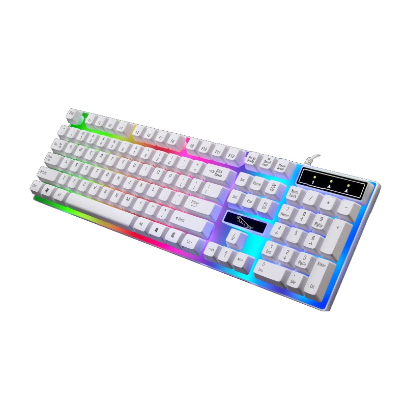 有线键盘鼠标套装游戏键鼠USB朋克发光背光机械手感办公键盘