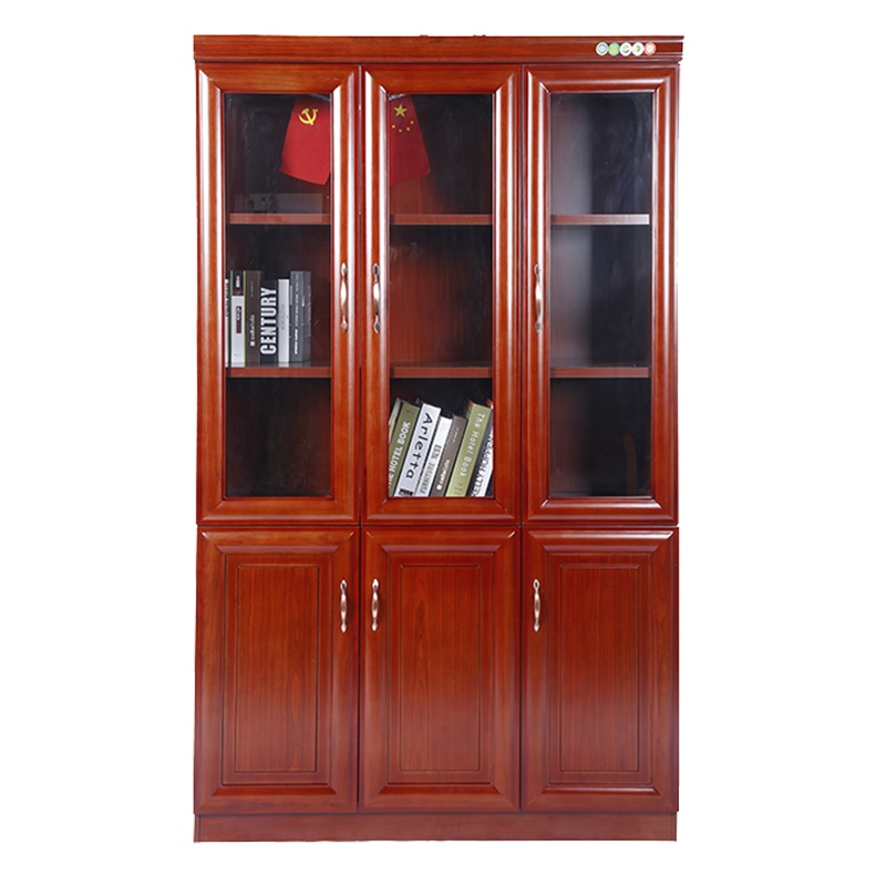 鑫金虎 文件柜档案资料柜贴实木皮书柜办公室隔断柜储物柜老板用新款