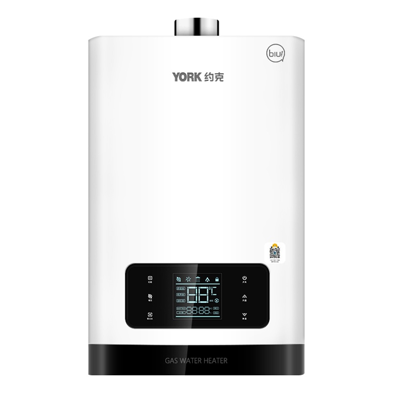 约克(YORK)16L燃气热水器天然气JSQ30-16YK-DS5零冷水 智能恒温 防冻 家用洗澡淋浴免调温热水器