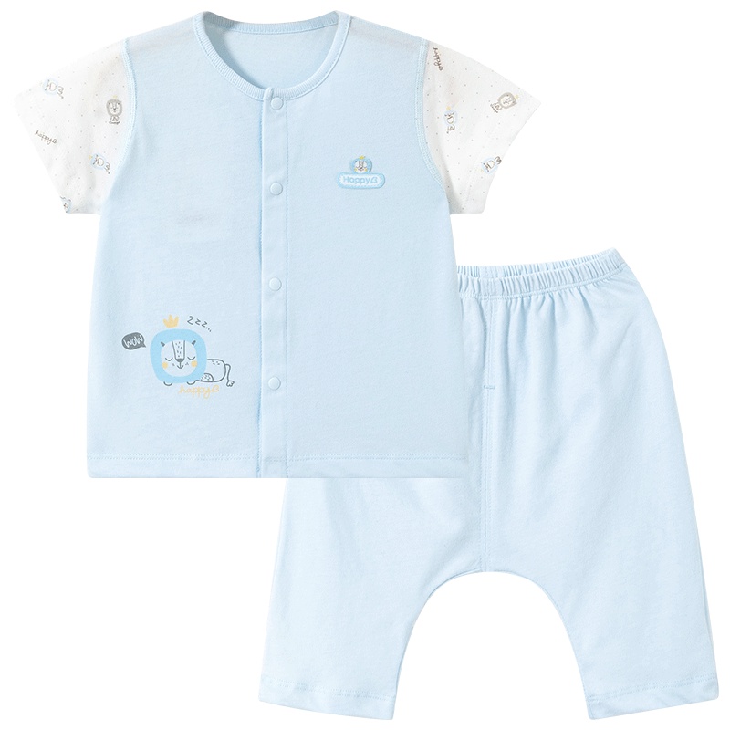 哈贝比（happyB）婴儿衣服夏季男女宝宝短袖纯棉套装新生儿内衣上衣裤子