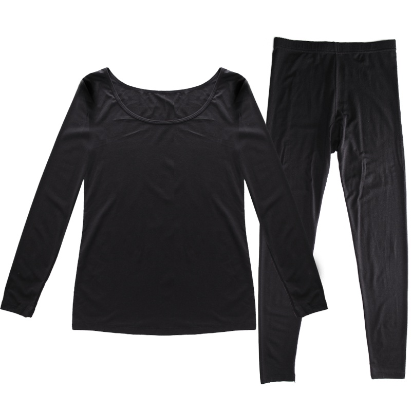 依曼丽内衣长袖保暖打底套装女柔软舒适贴肤轻盈秋衣秋裤薄款