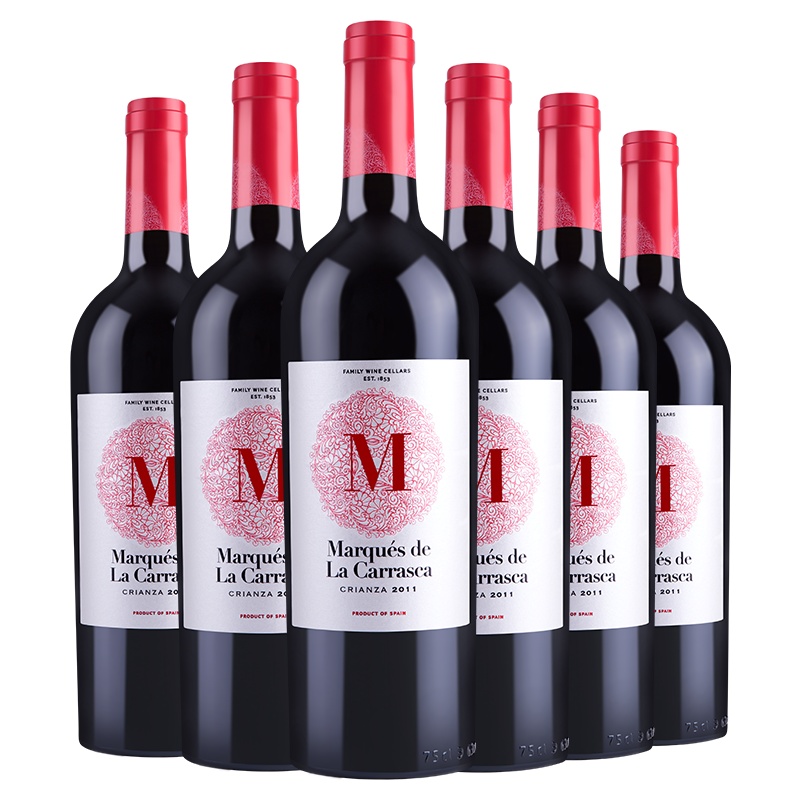 LOZANO洛萨诺酒庄西班牙原瓶进口法定产区DO干红干型葡萄酒红玛卡750ml*6整箱装