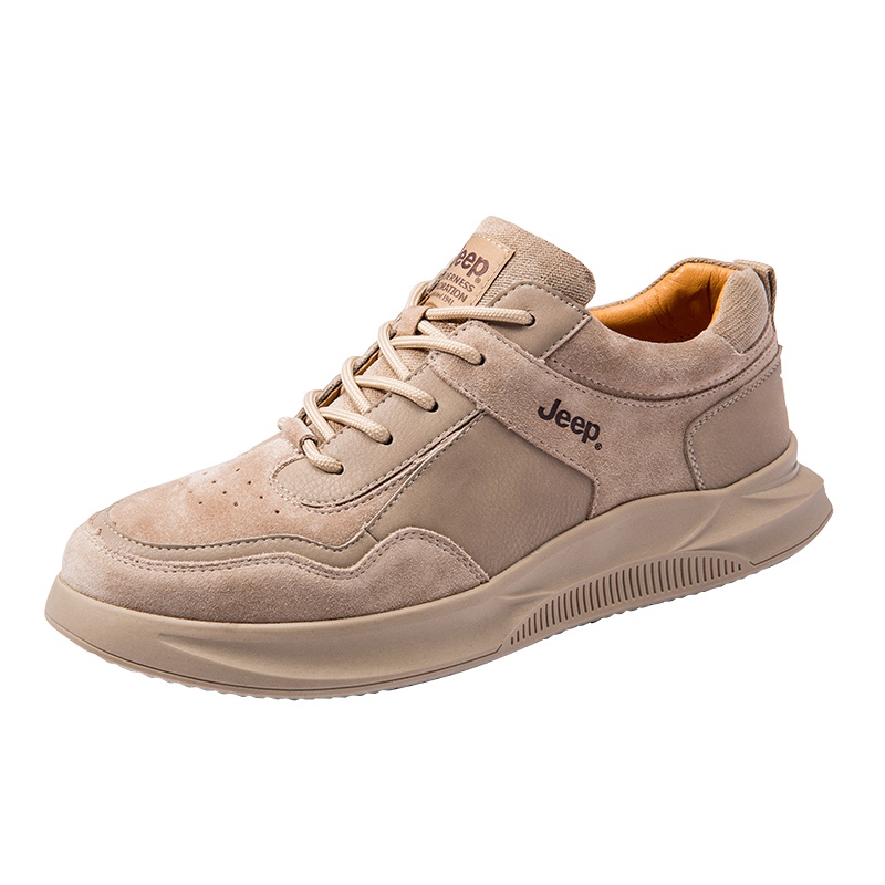 Jeep吉普男鞋运动休闲鞋轻质耐磨时尚潮流反绒皮男鞋