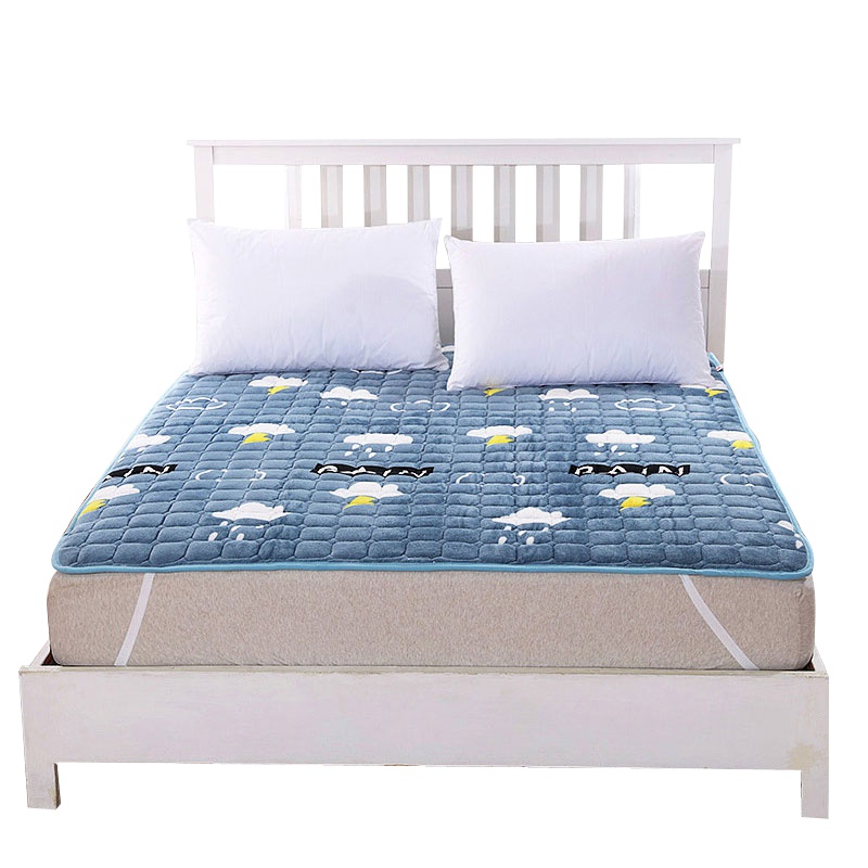 学生宿舍床垫单人上下铺法兰绒床褥0.9m榻榻米垫床护垫可折叠垫被 四季可用的床垫地垫