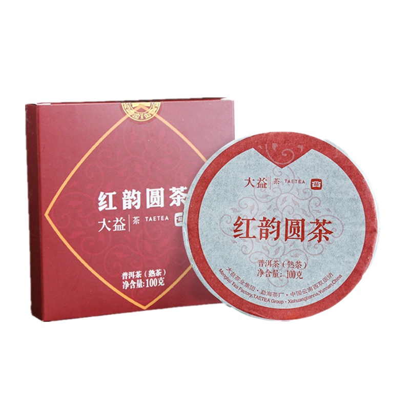 [1斤装]大益普洱熟茶 红韵圆茶(2401批次)500g云南勐海茶厂 2024年茶叶