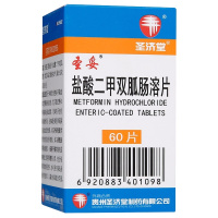 圣妥 盐酸二甲双胍肠溶片 0.25g*60片*1瓶/盒 糖尿病