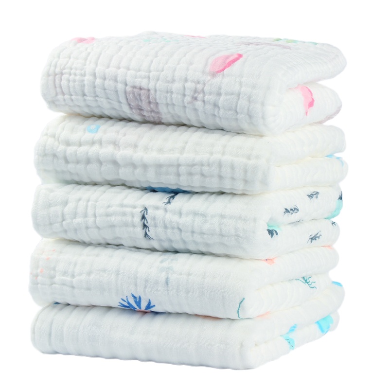 拉里宝贝婴儿用品纯棉纱布浴巾抱被泡泡纱毛巾6层纱布儿童浴巾宝宝盖毯被1-3-5-7-9岁