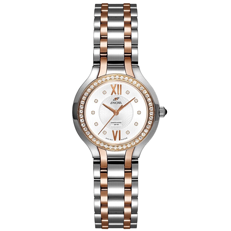 英纳格(ENICAR)石英纳米系列时尚简约休闲商务钢带石英女士手表263/31/128GS