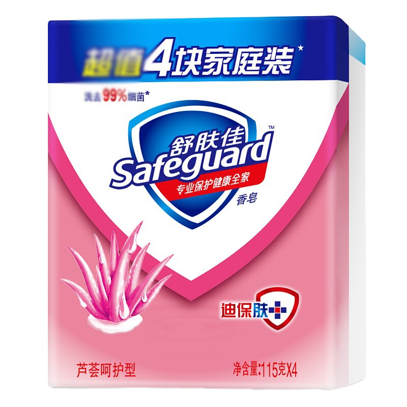 (ZDJ)舒肤佳 芦荟呵护型 115g*4块/组 香皂(计价单位:组)