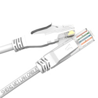 超5类网线 纯铜网线 RJ45网络跳线 白色 1米 LC-2010H 5根装