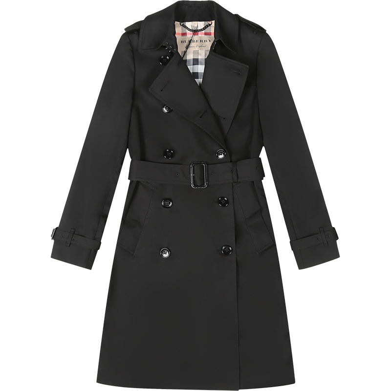 博柏利 BURBERRY 女款 聚酯纤维长款风衣外套80089771