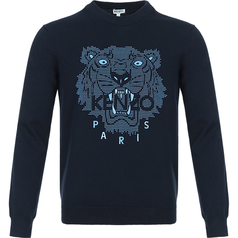 KENZO 高田贤三 男款棉质圆领长袖针织衫毛衣 FA5 5PU500 3XB