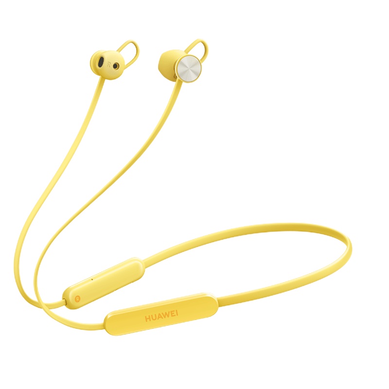 华为/HUAWEI FreeLace 活力版 木樨黄 无线蓝牙运动耳机 半入耳式 颈戴式 18小时长续航 舒适聆听