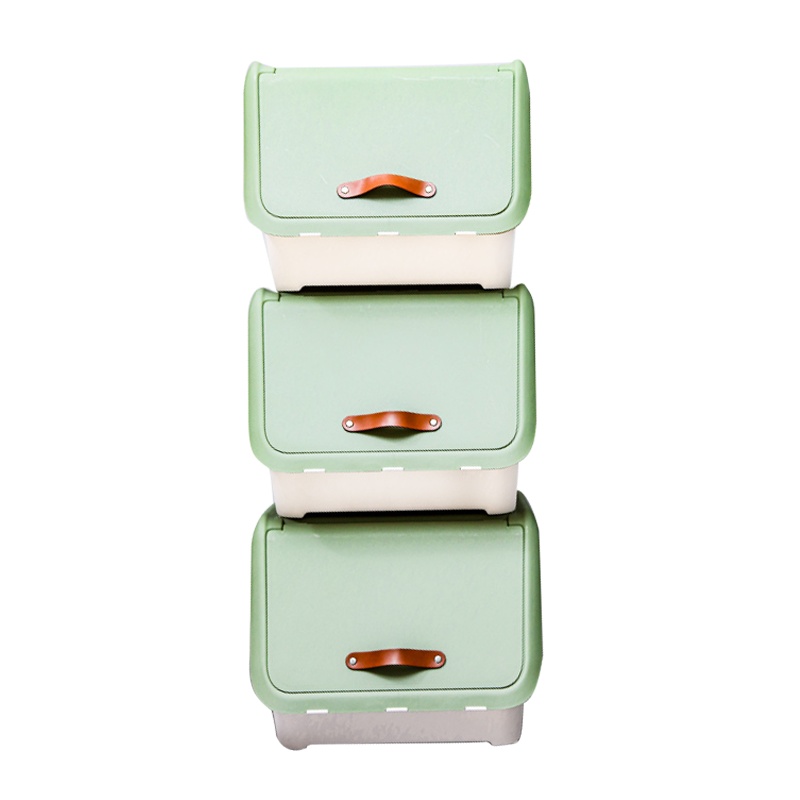 禧天龙超大号斜开式翻盖塑料收纳箱宝宝玩具储物箱衣物零食整理箱单个装