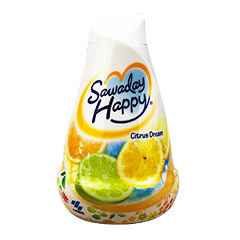 [日本原产]小林制药(KOBAYASHI) 固体空气清新剂0.15kg 芳香剂除臭车载香水汽车香水 柑橘香 150g