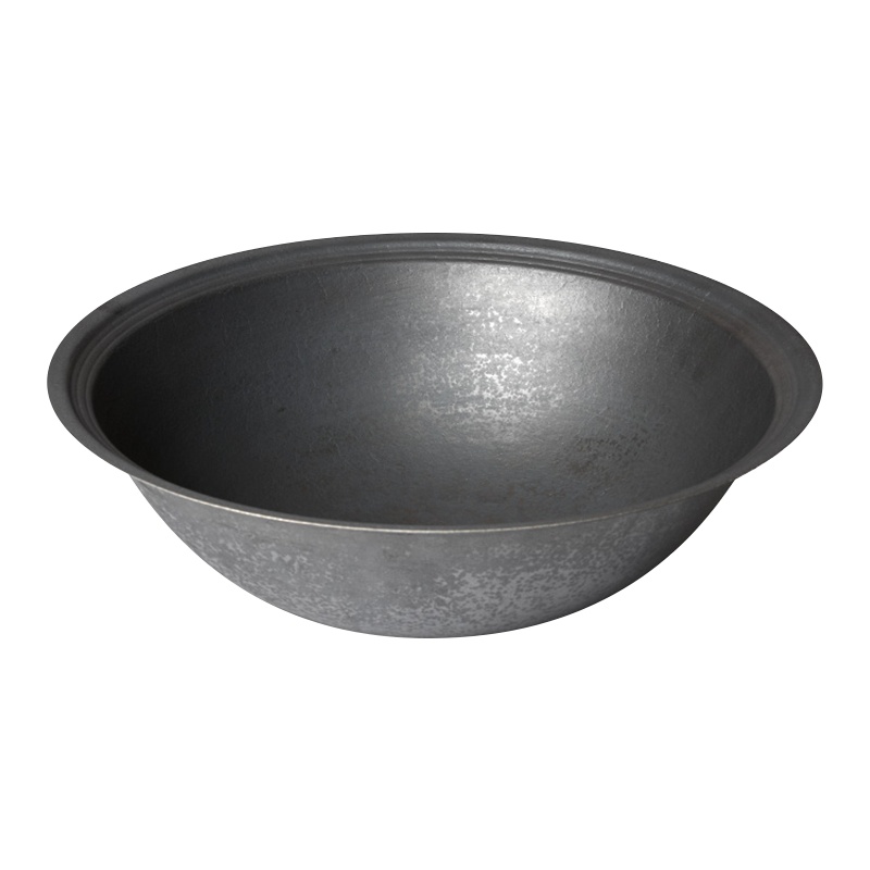 是尚 铸铁无涂层炒锅老式生铁锅 十印直径76cm深27重20斤