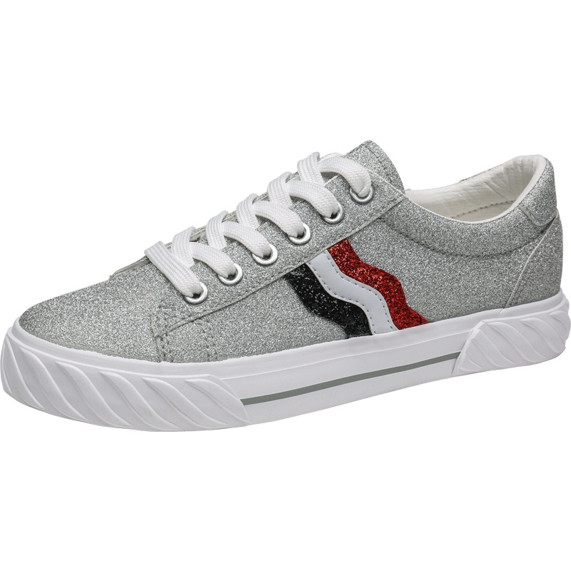 红蜻蜓女鞋夏季新款韩版百搭平底休闲板鞋系带透气网红潮鞋女