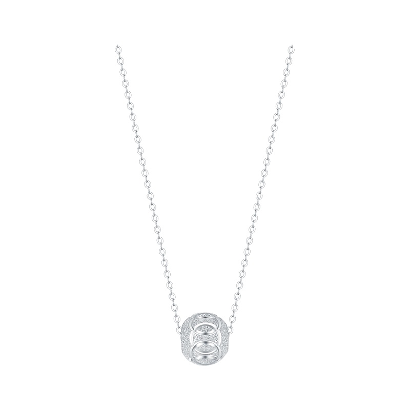 DTOTO 银项链女纯银简约气质吊坠小众锁骨链短款