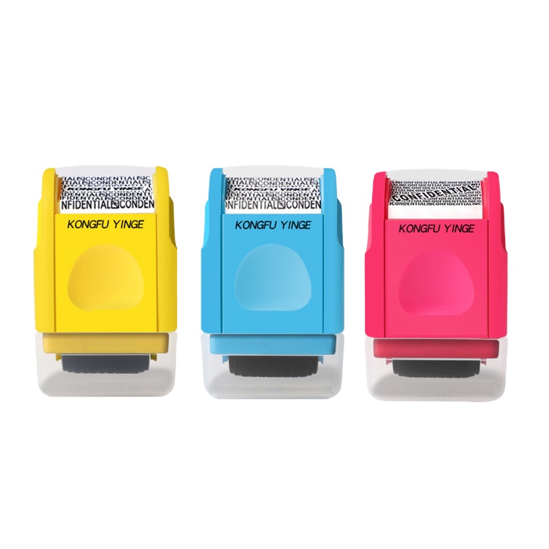 保密印章滚轮式快递单涂码笔覆盖防泄密涂鸦保护神器 中号(颜色随机)