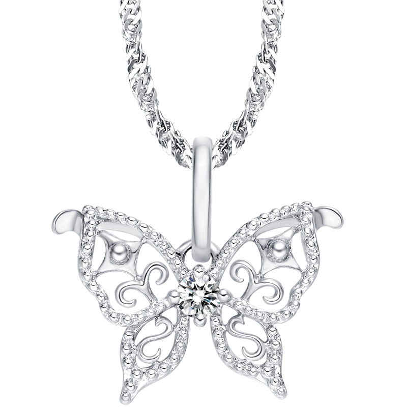 周大福珠宝首饰迪士尼灰姑娘18K金钻石吊坠U147104