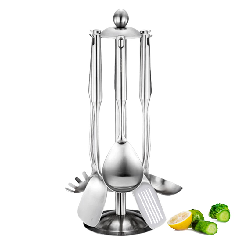 邦禾 家用厨具304不锈钢锅铲汤勺漏勺一体长柄炒菜铲子炒勺铁菜铲