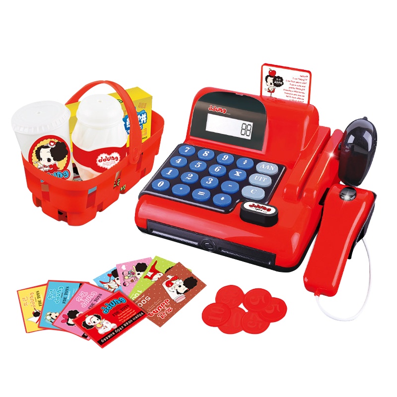 女孩男孩玩具冬己儿童仿真收银机套装3岁以上过家家玩具FDE370