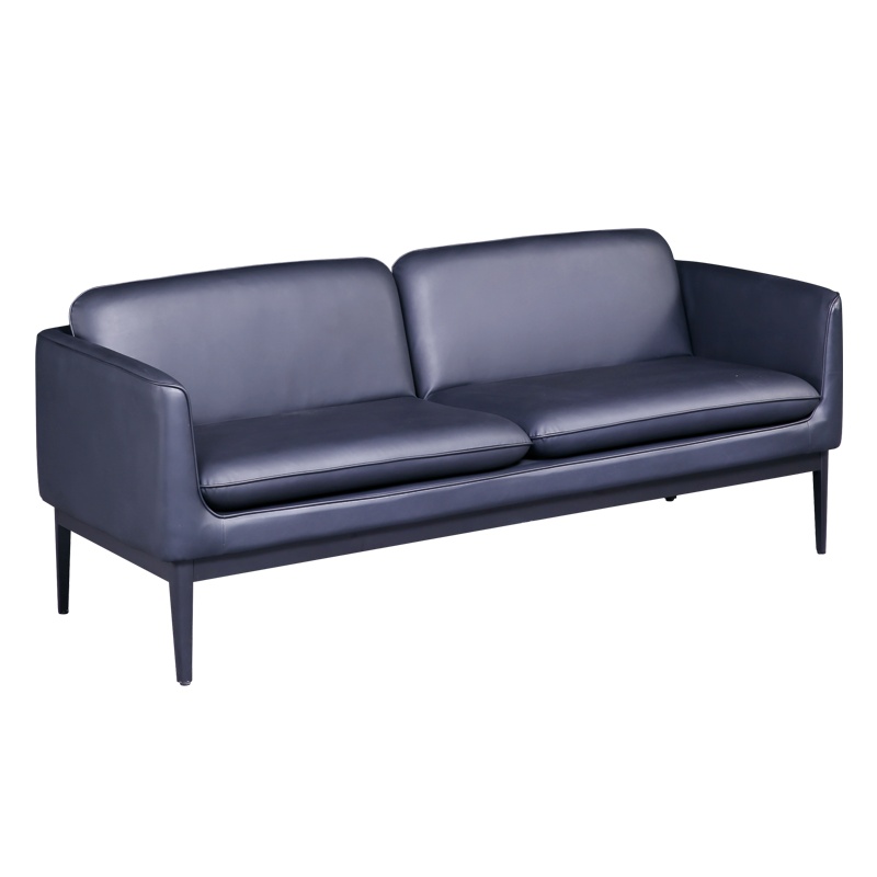 [红心家居]简约现代双人位沙发皮艺沙发休闲办公室沙