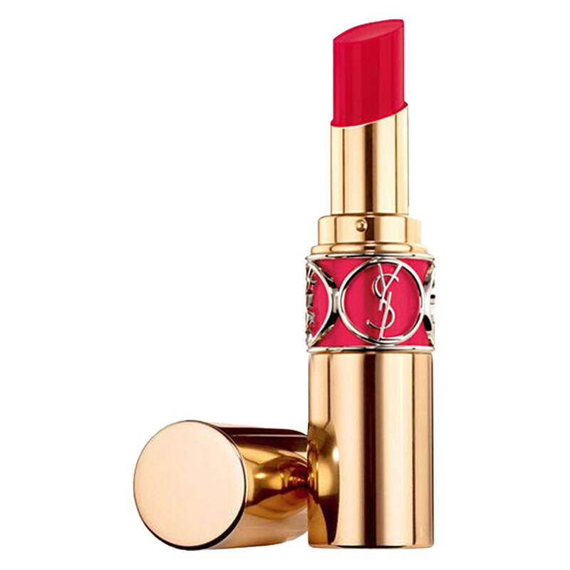 [国内专柜版]圣罗兰莹亮纯魅唇膏4.5g圆管口红45#西瓜水红缎光少女唇