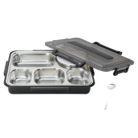 德铂(Debo)迪亚斯304不锈钢饭盒上班族学生大容量分格便当餐盒DEP-737 单个装