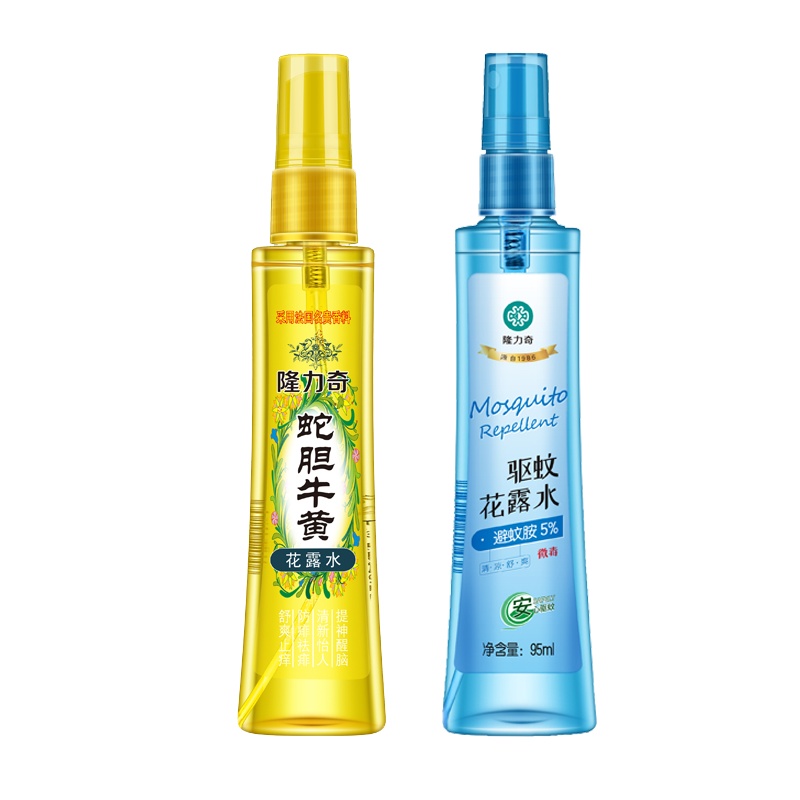 隆力奇蛇胆牛黄花露水95ml +驱蚊花露水95ml