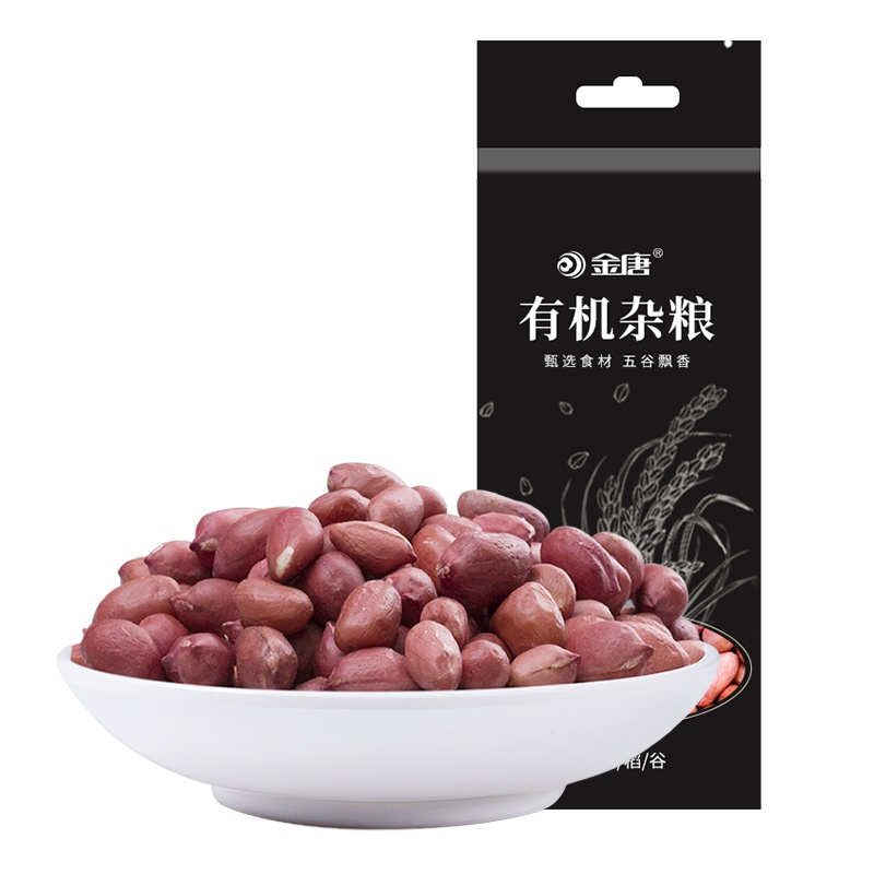 金唐(KTANG) 有机红花生380g 生花生米 花生仁 水煮花生 凉拌 杂粮粗粮 坚果