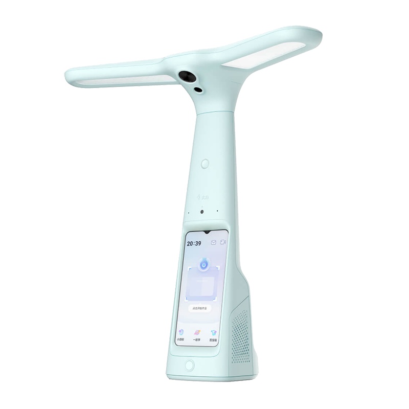 大力智能学习灯T6-湖水蓝 国AA级减蓝光护眼台灯 智能调光小学生学习辅导检查家教机 点读机学生平板电脑 大力神灯