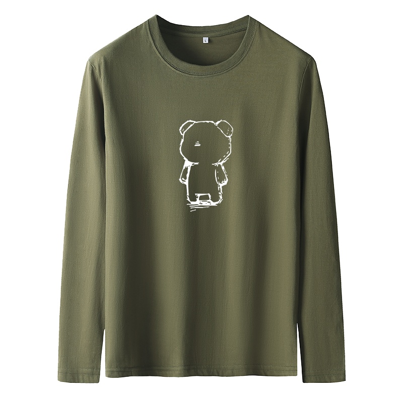 袋鼠(DAISHU)春秋新款纯棉时尚印花长袖T恤DSFWB1804