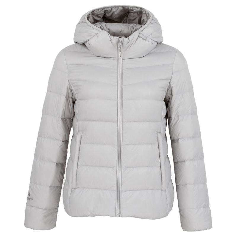 坦博尔轻薄羽绒服女2019冬新款连帽短款薄款宽松保暖外套TB19238